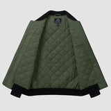 Men's Winter Bomber Jacket, Quilted & Windproof Zip-Up Coa