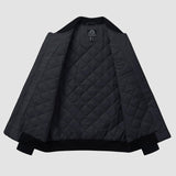 Men's Winter Bomber Jacket, Quilted & Windproof Zip-Up Coa