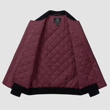 Men's Winter Bomber Jacket, Quilted & Windproof Zip-Up Coa