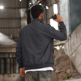 Men's Tactical Cargo Jackets Stand Collar Cotton Casual Jacket
