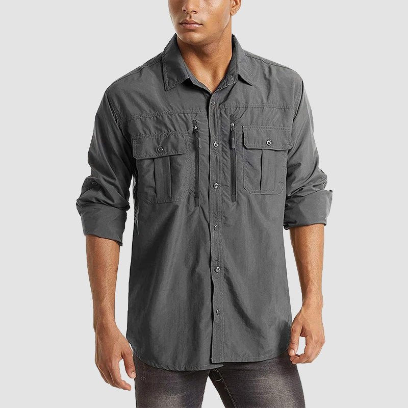 Men's Tactical Shirt, Quick-Dry & UV Protection for Hiking