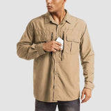 Men's Tactical Shirt, Quick-Dry & UV Protection for Hiking