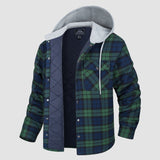 Men's Quilted Flannel Jacket with Hood – Warm & Casual