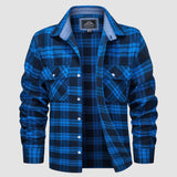 Men's Long Sleeve Cotton Plaid Flannel Shirt