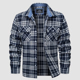 Men's Long Sleeve Cotton Plaid Flannel Shirt