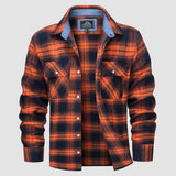 Men's Long Sleeve Cotton Plaid Flannel Shirt