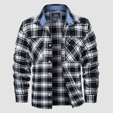 Men's Long Sleeve Cotton Plaid Flannel Shirt