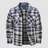Men's Long Sleeve Cotton Plaid Flannel Shirt