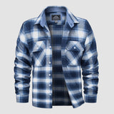 Men's Long Sleeve Cotton Plaid Flannel Shirt