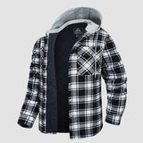 Men's Quilted Flannel Jacket with Hood – Warm & Casual