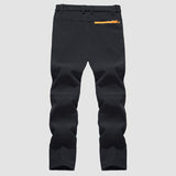 Men's Fleece Lined Softshell Pants Water Resistant Ski Pants