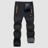 Men's Fleece Lined Softshell Pants Water Resistant Ski Pants