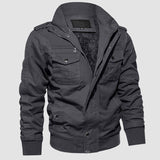 Men's Winter Military Cargo Jacket - Fleece Tactical Coat