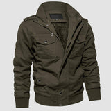 Men's Winter Military Cargo Jacket - Fleece Tactical Coat