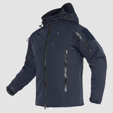 Men's Winter Tactical Jacket - 8 Pockets, Hooded, Water & Wind Resistant
