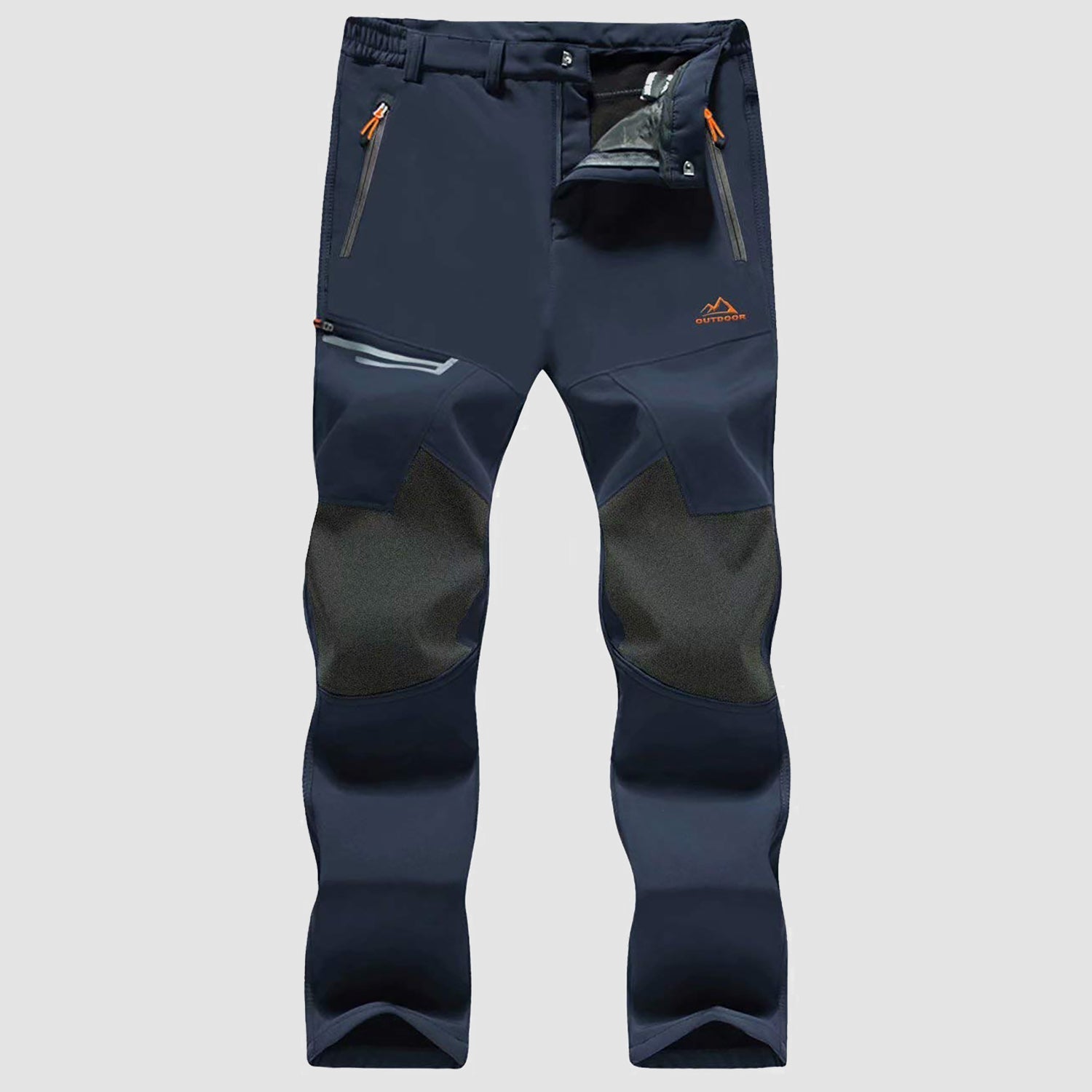 Men's Fleece-Lined Ski Pants - Water-Resistant, 4 Zip Pockets