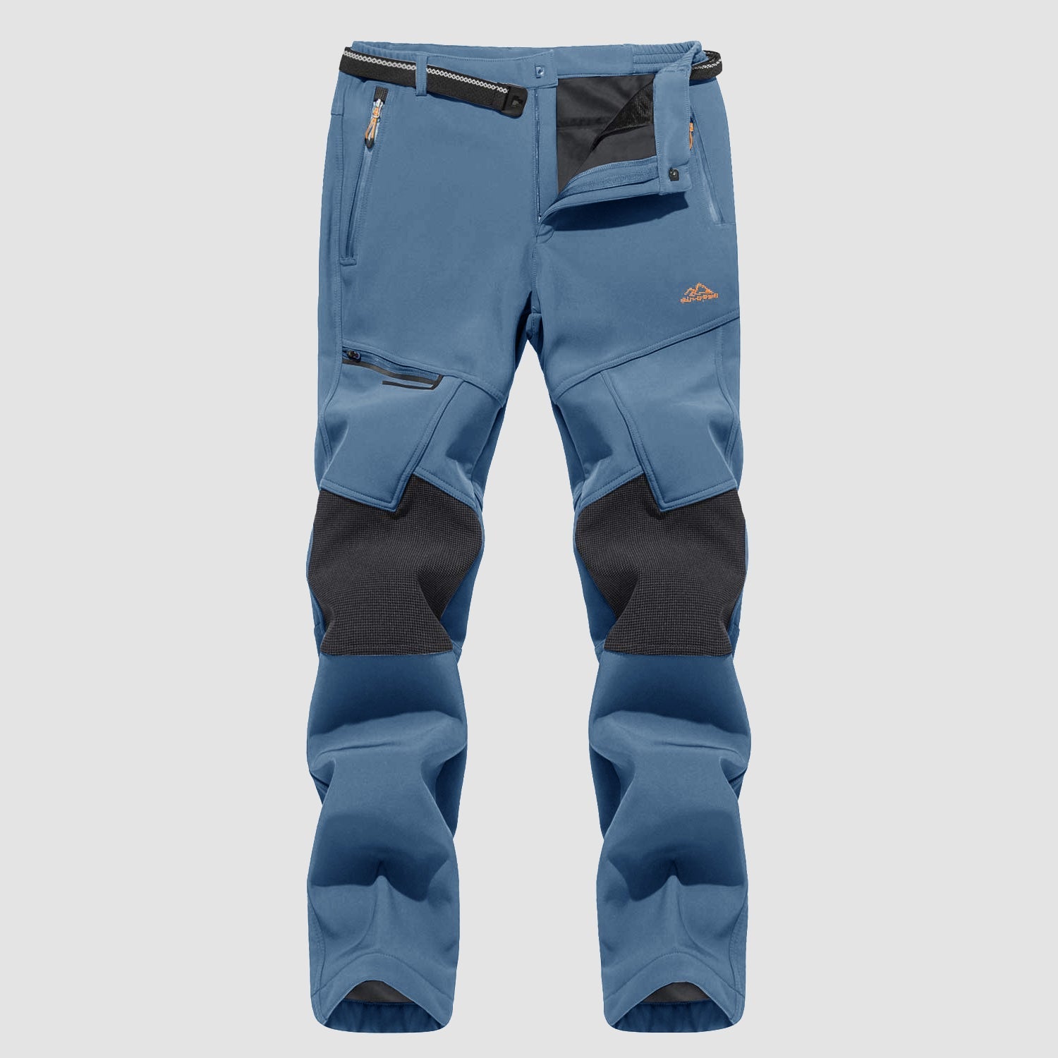Men's Fleece-Lined Ski Pants - Water-Resistant, 4 Zip Pockets