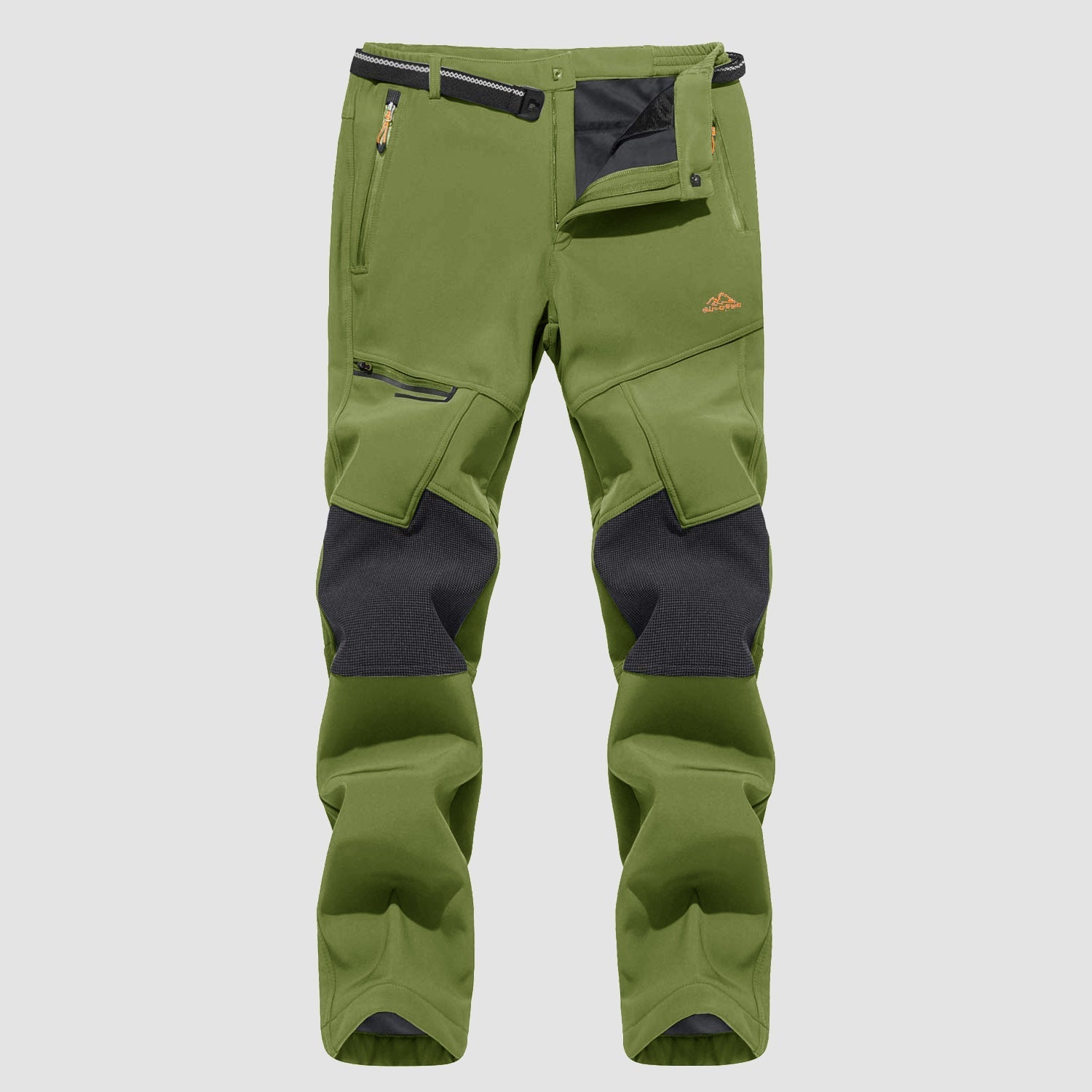 Men's Fleece-Lined Ski Pants - Water-Resistant, 4 Zip Pockets