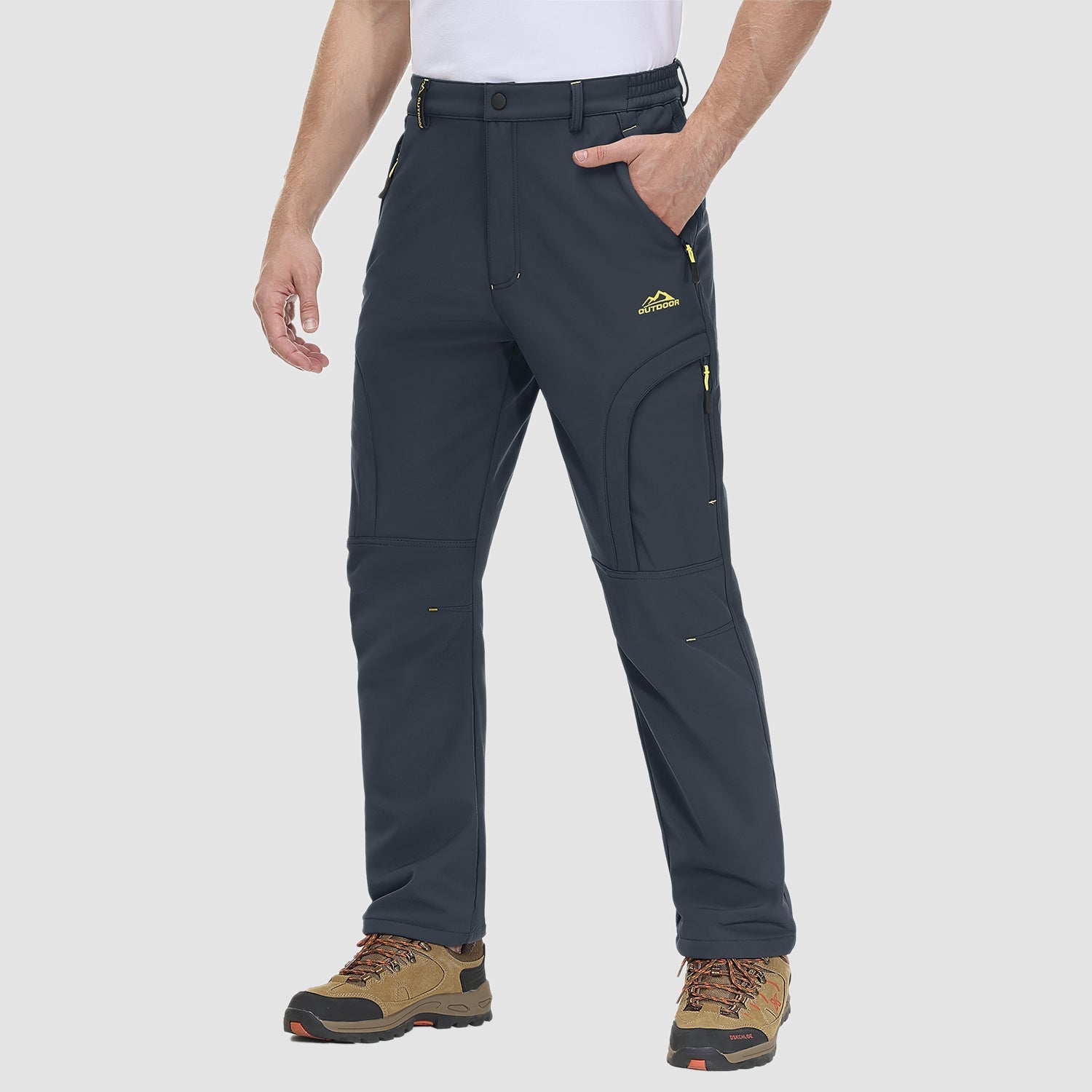 Men's Winter Hiking Pants - Fleece-Lined & Water-Resistant