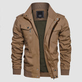 Men's Lightweight Cotton Cargo Jacket with Zip Pockets