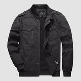 Men's Lightweight Cotton Cargo Jacket with Zip Pockets