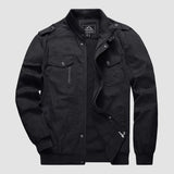 Men's Lightweight Cotton Cargo Jacket with Zip Pockets