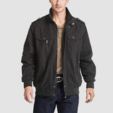 Men's Lightweight Cotton Cargo Jacket with Zip Pockets