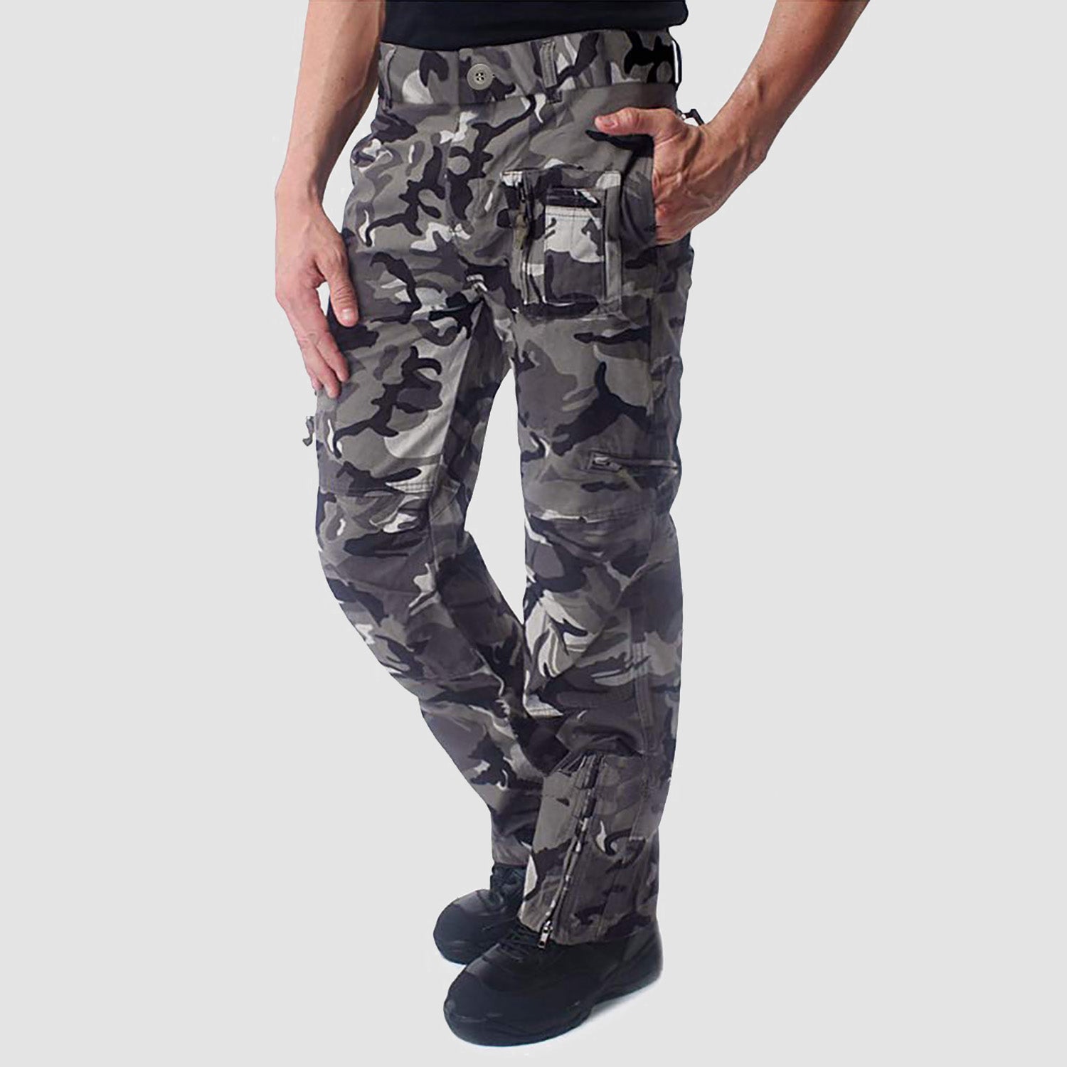 Men's Tactical Cargo Pants with 9 Pockets for Hiking