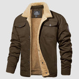 Men's Sherpa Lined Jacket with Multi Pockets