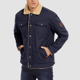 Men's Sherpa Lined Jacket with Multi Pockets