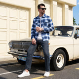 Men's Long Sleeve Cotton Plaid Flannel Shirt