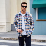 Men's Long Sleeve Cotton Plaid Flannel Shirt