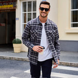 Men's Long Sleeve Cotton Plaid Flannel Shirt