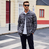 Men's Long Sleeve Cotton Plaid Flannel Shirt