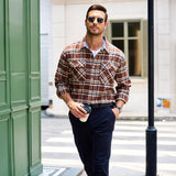 Men's Long Sleeve Cotton Plaid Flannel Shirt
