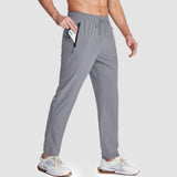 Men's Quick Dry Track Pants - Lightweight, Zipper Pockets