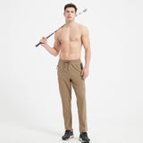 Men's Quick Dry Track Pants - Lightweight, Zipper Pockets