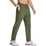 Men's Quick Dry Track Pants - Lightweight, Zipper Pockets
