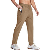 Men's Quick Dry Track Pants - Lightweight, Zipper Pockets