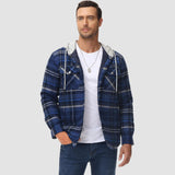Men's Quilted Flannel Jacket with Hood – Warm & Casual