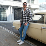 Men's Quilted Flannel Jacket with Hood – Warm & Casual