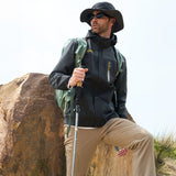 Men's Windproof Water Resistant Jacket - 5 Pockets for Hiking
