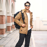 Men's Fleece Lined Parka Winter Military Jacket