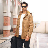 Men's Fleece Lined Parka Winter Military Jacket