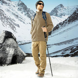 Men's Winter Fleece Jacket with 3 Pockets for Hiking & Outdoor