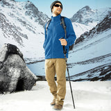 Men's Winter Fleece Jacket with 3 Pockets for Hiking & Outdoor