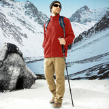 Men's Winter Fleece Jacket with 3 Pockets for Hiking & Outdoor
