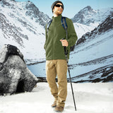 Men's Winter Fleece Jacket with 3 Pockets for Hiking & Outdoor