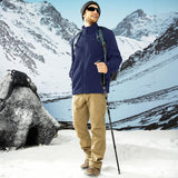 Men's Winter Fleece Jacket with 3 Pockets for Hiking & Outdoor