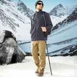 Men's Winter Fleece Jacket with 3 Pockets for Hiking & Outdoor